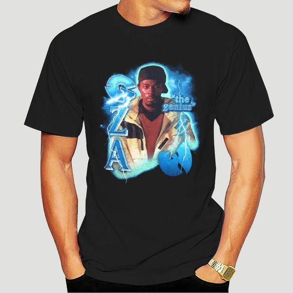 

gza mens the genius slim fit t-shirt black for youth middle-age old age tee shirt-1557a