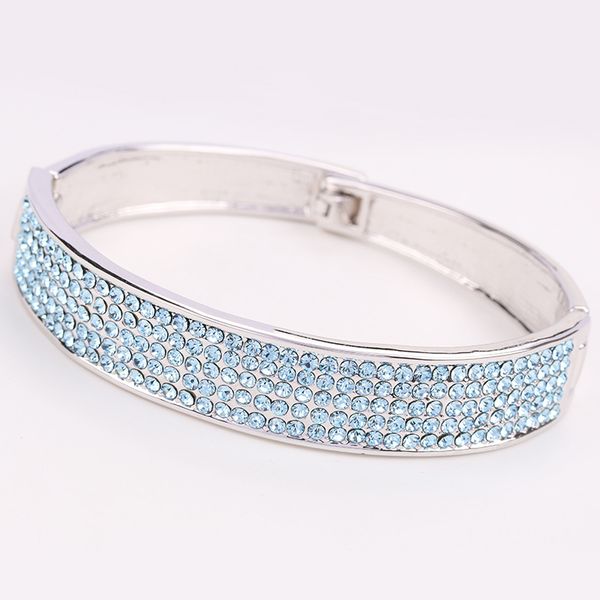 

10 colors sell colorful luxury gold color bracelets for women crystal jewelry, Black