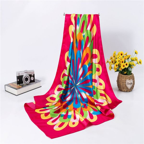 

2020 new women's printing leisure fashion silk small square scarf women's luxury shawl scarf sunscreen beach towel gift, Blue;gray