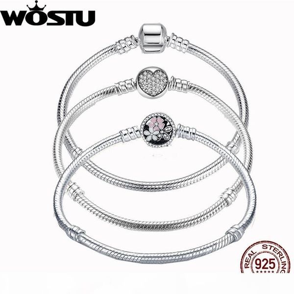 

luxury 100% 925 sterling silver charm bracelet original heart beads chain fit bracelet & bangle for love women jewelry zbbs916 cx200623, Black