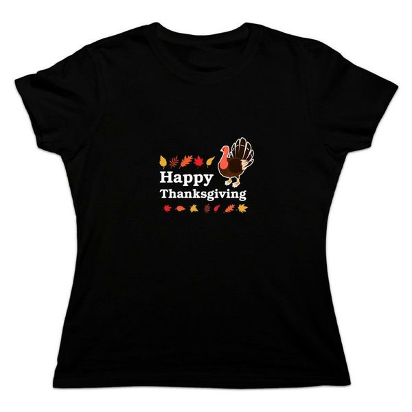 

happy thanksgiving turkey women's novelty t-shirt tee shirt
