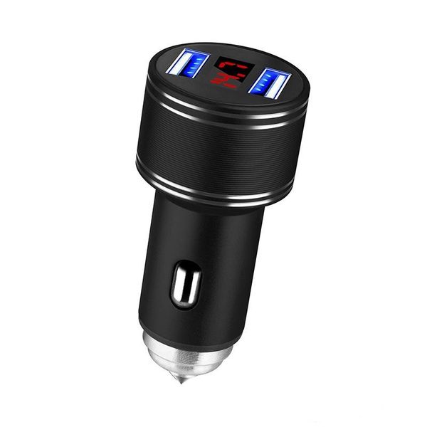 

2019 new tungsten steel head digital display safety hammer charging new multifunctional aluminum alloy display vehicle charger 5v3.1a