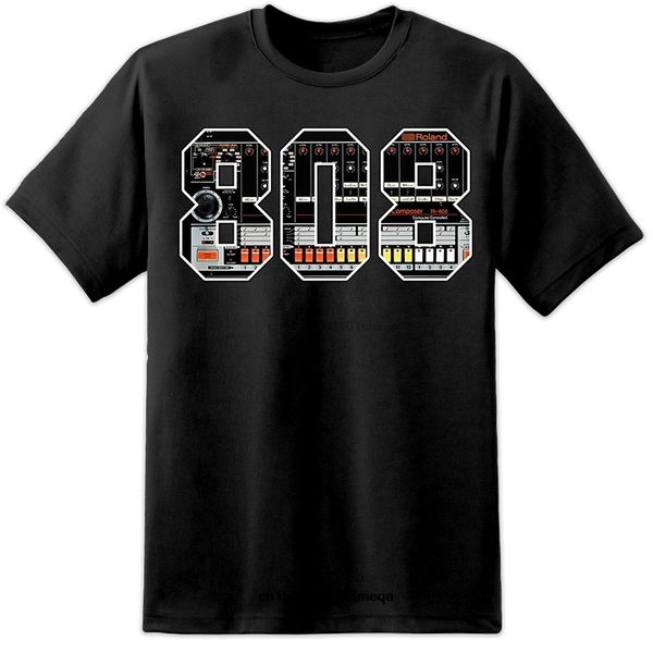 

t shirt roland tr808 black t-shirt drum machine acid bassline synth akai technics vestax