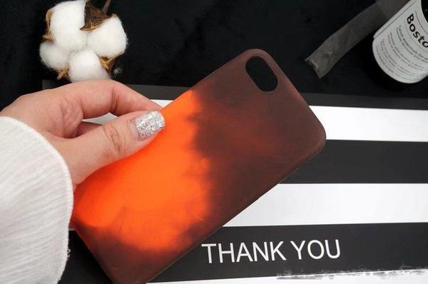 

creative design plug ultra silm thermoinduction fading change color soft pu phone case for iphone 7 8plus xr x max