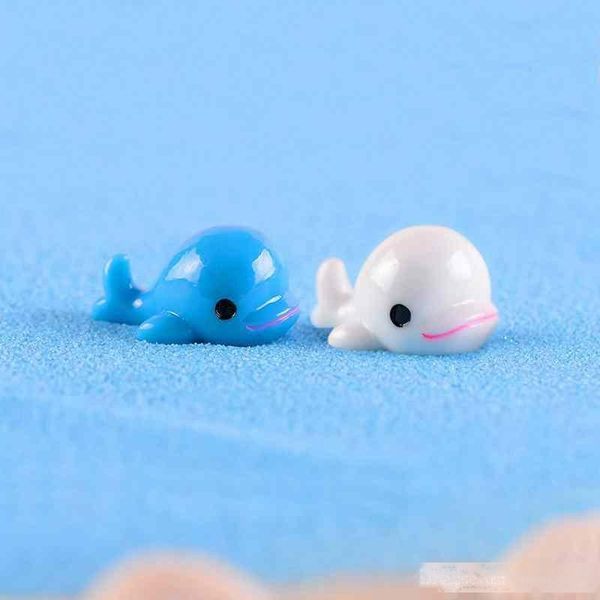 

mini cute white blue dolphin diy material cake doll accessories bonsai handicraft moss terrarium micro landscape fairy garden deskzakka