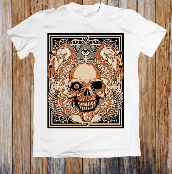 

flying eye skull t-shirt funny tee shirt
