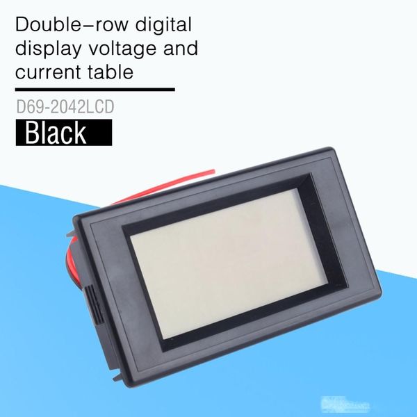 

double-row digital dispay voltage and current table of ac 300v 100a blue lcd dual panel volt amp combo meter ct 110v 220v 240v
