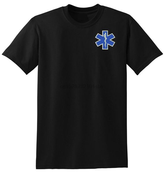 

emt ems экстренной медицинской помощи фельдшер круглый футболка t shirt черный