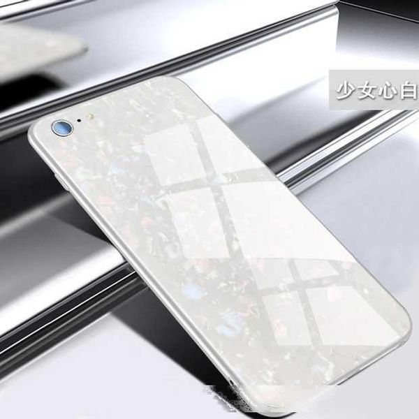 

shell pattern tempered glass phone case for iphone x lovely hard back cover soft silicone bumper for iphone 7 6s 8 plus