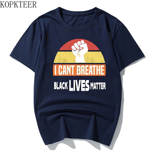 

kopkteer tshirt мужчины черные lives matter я cant breathe tshirt люди слоган top tee печать письмо коротким рукавом новое прибытие 2020