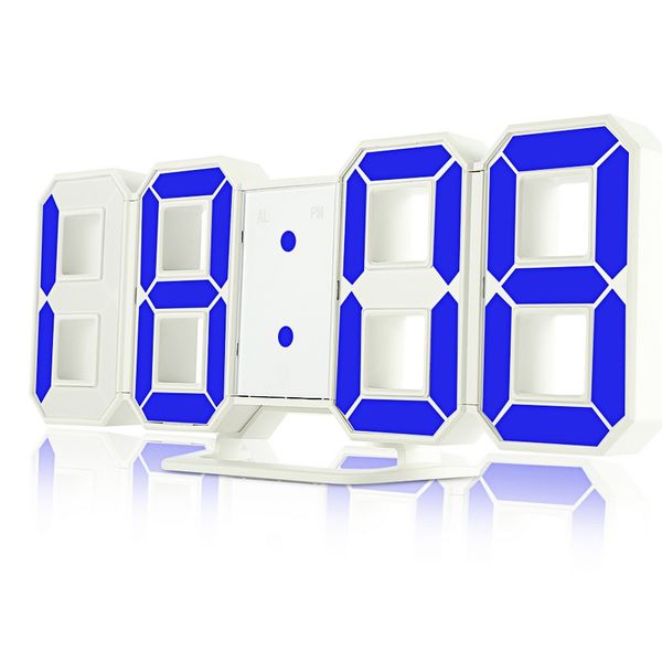 

desk & table clocks led digital clock wall display time night 3d lcd light snooze wake up electronic induction alarm