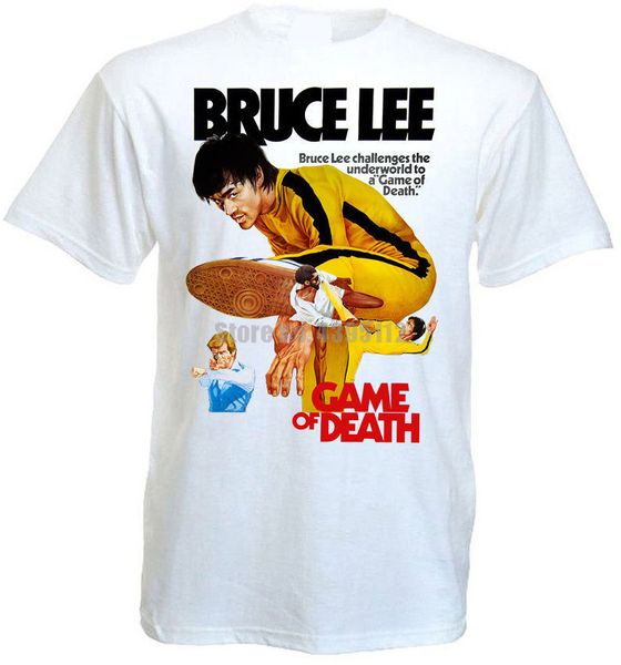 

game of death bruce lee movie poster male hardcore t shirts fishinger tshirts fitness t-shirts geek shirt 2020 news akrrxx