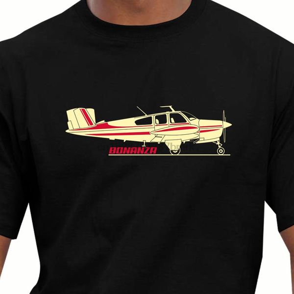 

2020 100% cotton classic v tail bonanza aircraft t-shirt summer style tee shirt