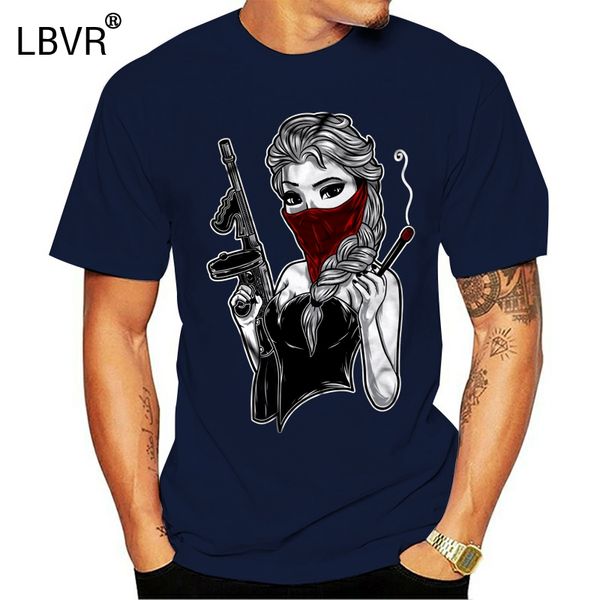 

cold gangster snow princess gun killing mafia mens t-shirt tee for youth middle-age the elder tee shirt