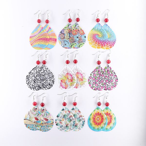 

tie dye лето филигрань серьги полые листового металла капли воды мотаться серьги женщины заявление напыщенные этнические украшения подарков, Silver