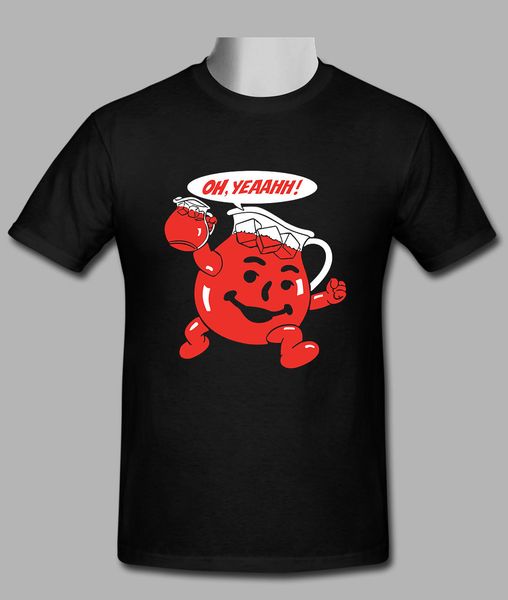 

kool aid men's black t-shirt size s-3xl cartoon print short sleeve t shirt t-shirt casual man tees