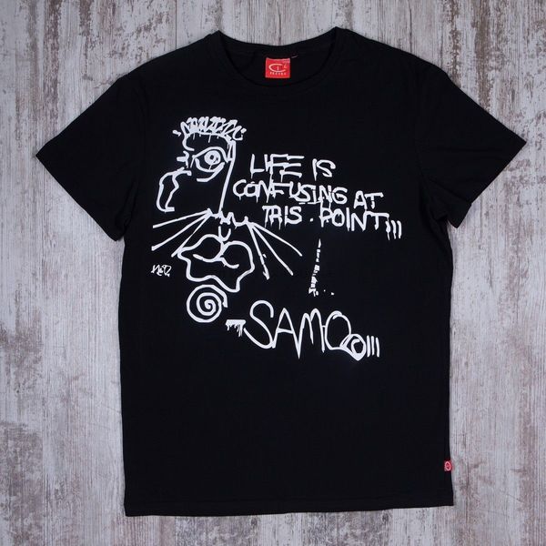 

basquiat samo stretch t-shirt with round neck