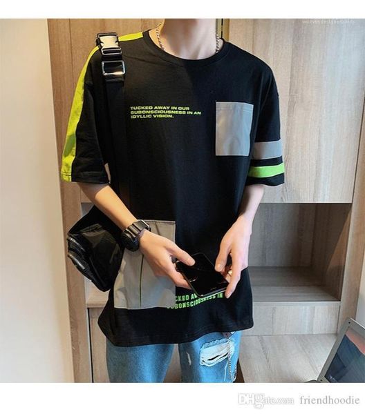 

дизайнер tshirts o-образным вырезом с коротким рукавом 3m reflective топы тинейджеров дряблая мода tees одежда мужская лето mens, White;black