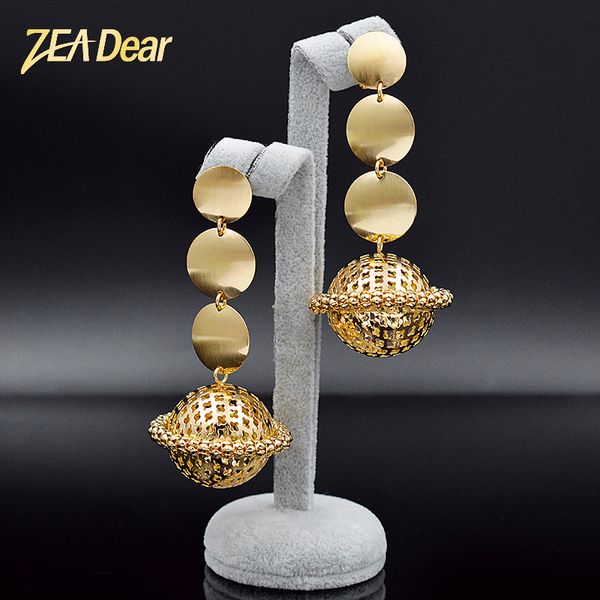 

zeadear jewelry trendy earrings for women long drop dangle earrings selling ball jewelry findings for engagement wedding, Silver