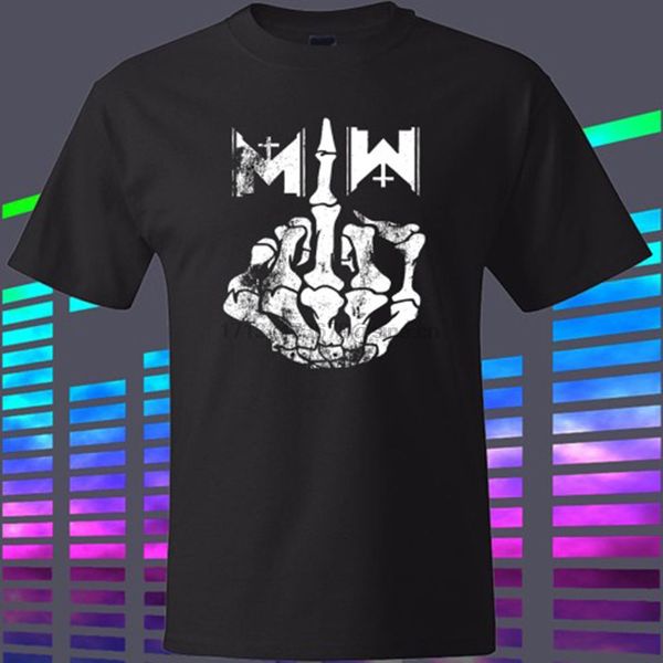 

motionless in white miw skull fingers logo men black t-shirt size s to 3xl men t-shirt