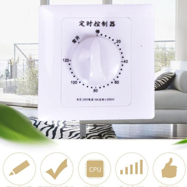 

controller mechanical timer swtich ac 220v 30/60/120 minutes intelligent timer switch countdown high power timing control tools