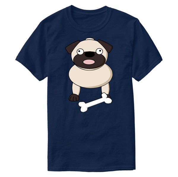 

designing comic dog pug lover t-shirt for men letter black clothing harajuku tshirts plus size s-5xl