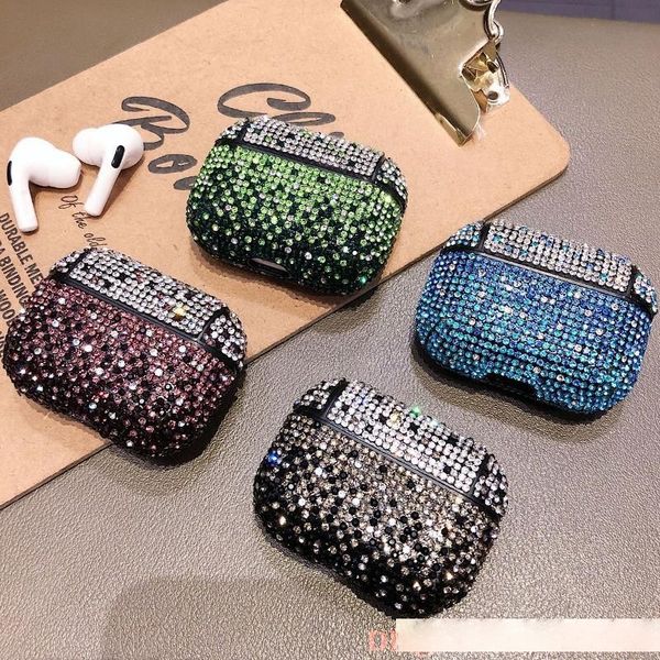 

for airpods pro 1/2 3 rhinestone earphone case luxury design shiny diamond earphones protector headset cover