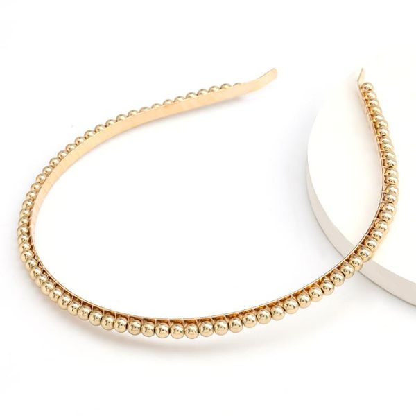 

gdtomorrow модный простой дикий сплав ccb бисера hairband lady personality партия темперамент jewelry аксессуары для волос, Golden;silver
