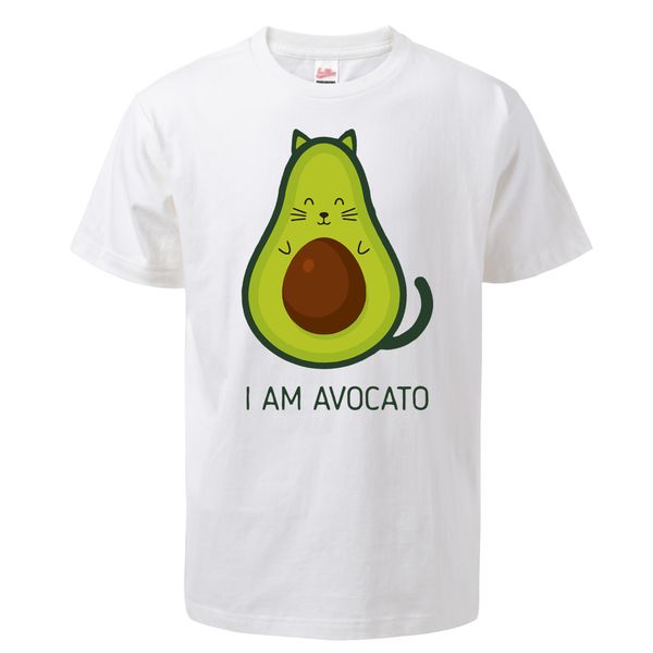 

i am avocato print men's t shirt 2020 new arrival cute cats print short sleeve tee fashion cotton o-neck streetwear cool
