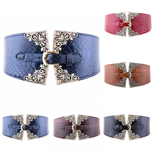 

eelgant waistband женские талии ремень платье блуза камербанд vintage упругие waistbelts pin пряжка широкий корсет пояс кожа pu, Black;brown