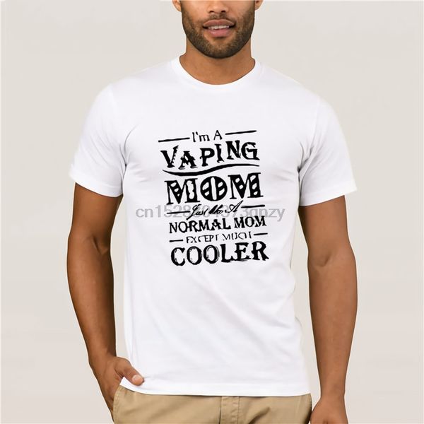 

2020 fashion t shirt 100% cotton im a vaping mom men t shirt