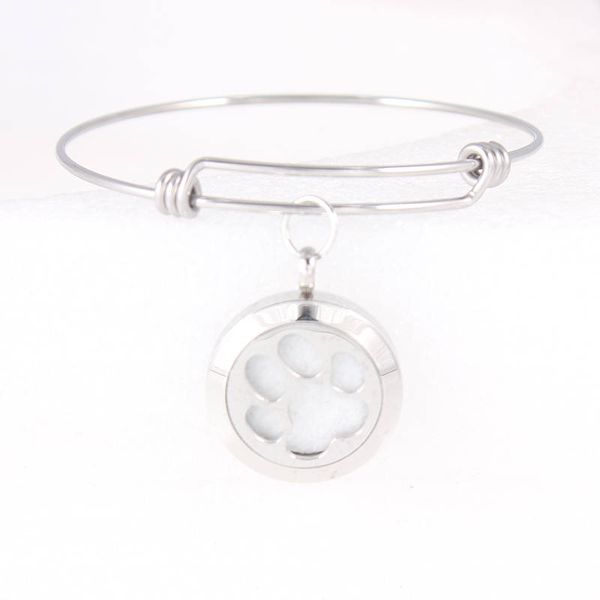 

bangle 25mm perfume locket bracelet stainless steel diffuser expandable essential oil bracelets for women, Black