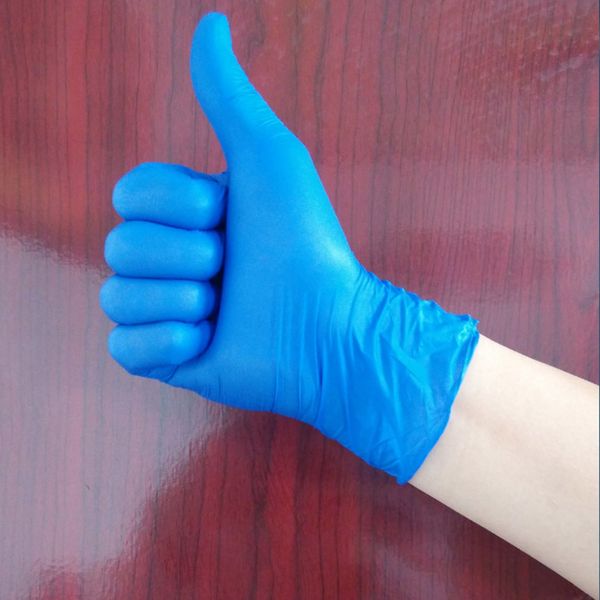 

ship stock fast colored in 100pcs/box pvc disposable examination nitrile glove for examination powder-disposable gloves