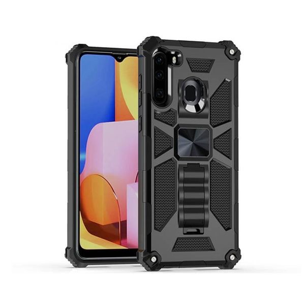 

for samsung galaxy a21s a21 a11 a01 note 20 plus hybrid armor invisible kickstand for redmi 9 magnetic phone case shockproof cover d1