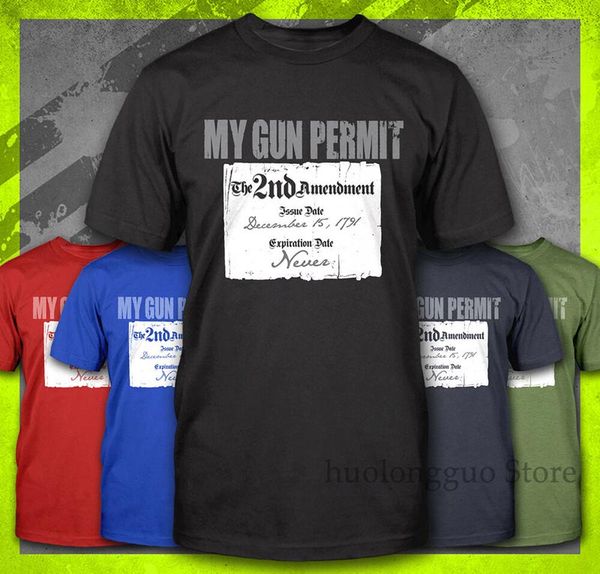 

gun permit second amendment funny 2nd ban ar15 ak47 mens pro gun t-shirt tee 100% cotton men t shirt women tee