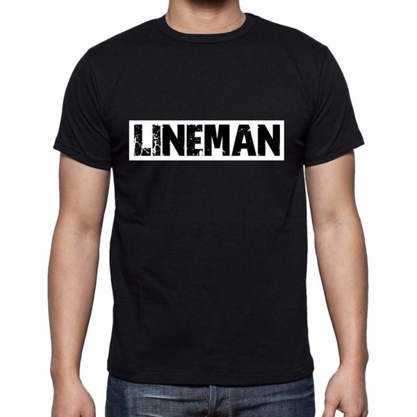 

2019 new mens shirts homme novelty tshirt men lineman t shirt, man occupation, black, cotton the who tee shirt