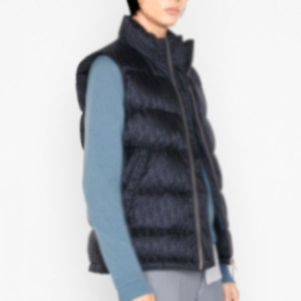 

20fw high end полный printed пуховик жилет женщины мужчины зима теплая открытый рукавов пальто классический хлопок куртки street outwear hfy, Black