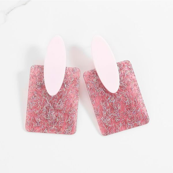 

bohemian серьга большой геометрическая площади серьга для ювелирных изделий женщин яркого шелкового мода party girl женщина аксессуары подар, Silver