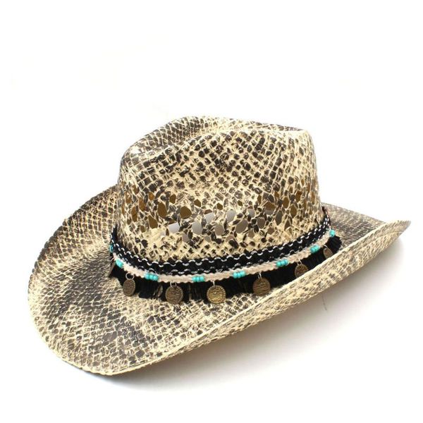 

wide brim hats 2021 9 women men straw sun hat handmade weave lady dad sombrero hombre western cowboy jazz caps bohemian tassel band, Blue;gray