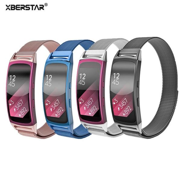

stainless steel milanese watch strap wrist band for samsung galaxy gear fit 2 fit2 sm-r360 gps magnetic loop bracelet watchband