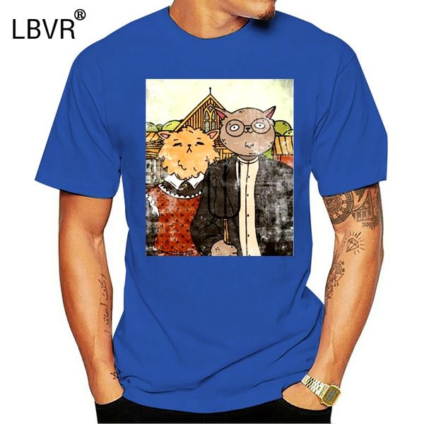 

american gothic painting famous paintings parody t shirt loose size ajax tee shirt