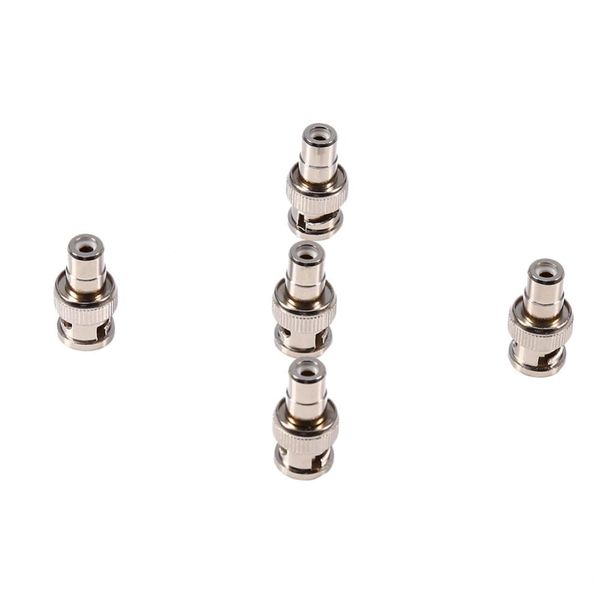 

5 pcs bnc male to rca female adapters jack coax cable video connector for cctv video