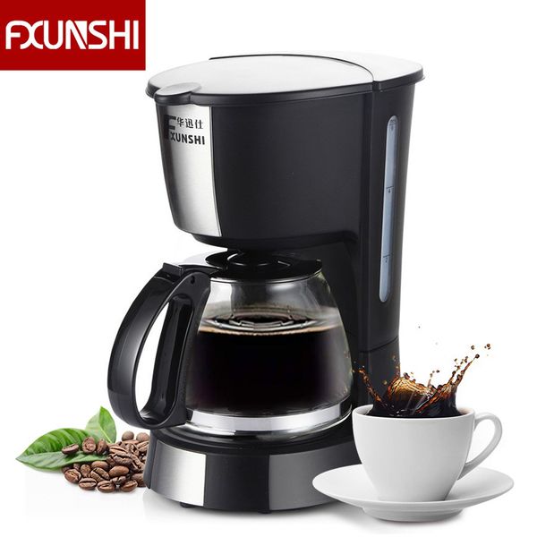 

fxunshi md-208a american coffee maker household fully automatic drip mini coffee maker small teapot dual purpose drink