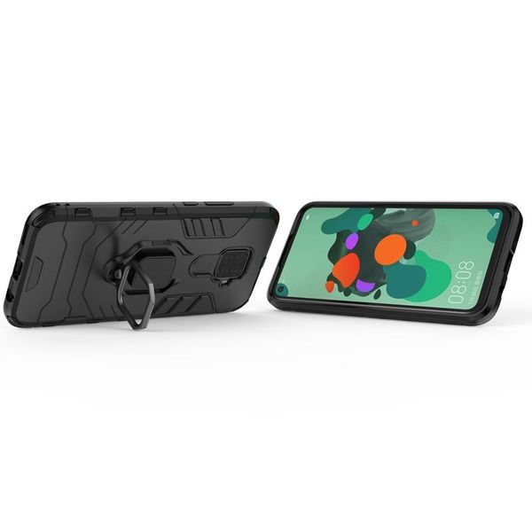 

2 in 1 armor shockproof case for huawei nova 5i pro cover with magnetic car phone holder and finger ringkickstand