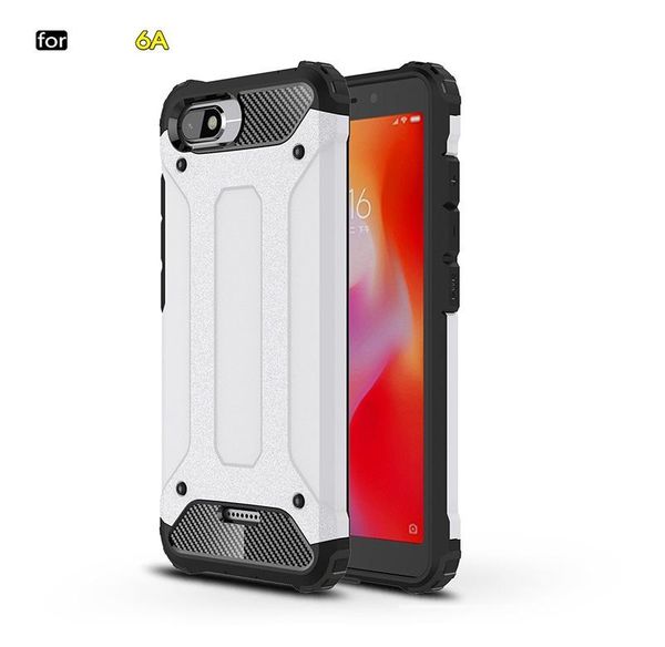 

luxury impact resistant silicone shockproof phone case for redmi 6a rugged armor dual layer cover case