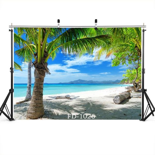 

vinyl pgraphy backdrop blue sky palm tree beach p background for p studio baby shower kids portrait pcall