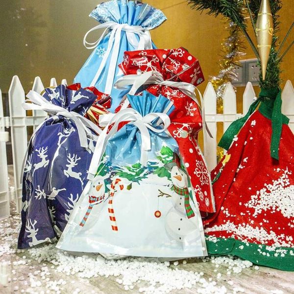 

christmas decorations drawstring gift bag one-tug bags - 10/15x storage for home