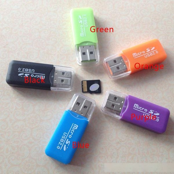 

micro sd card reader micro adapter for pc computer by usb interface sim tf flash memory card super high speed phone reader dhl fedex