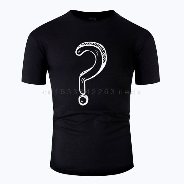 

охладить question mark line art o шеи хлопка t shirt мужчин и женщин унисекс лето коротким рукавом designed casual tee m02061