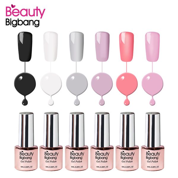 

beautybigbang gel polish set for manicure coat uv led gel varnish soak off nail art nail polish semi permanent vernis, Red;pink